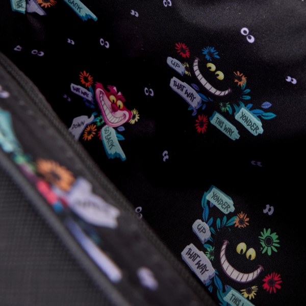UMHÄNGETASCHE mit Blumenmuster und CHESHIRE CAT – ALICE IM WUNDERLAND – Disney Loungefly