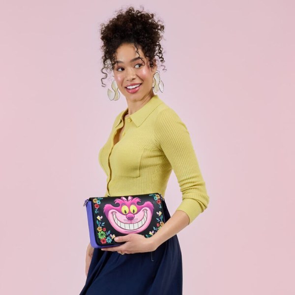 UMHÄNGETASCHE mit Blumenmuster und CHESHIRE CAT – ALICE IM WUNDERLAND – Disney Loungefly