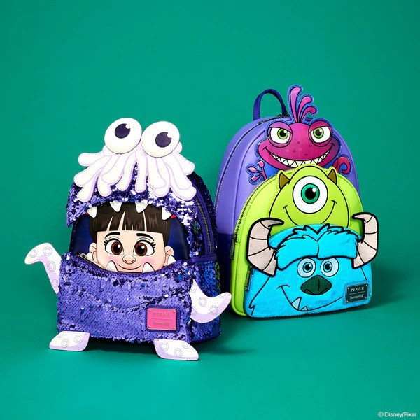 MONSTERS AG DREIFACHE RUCKSACK - DISNEY-PIXAR LOUNGEFLY