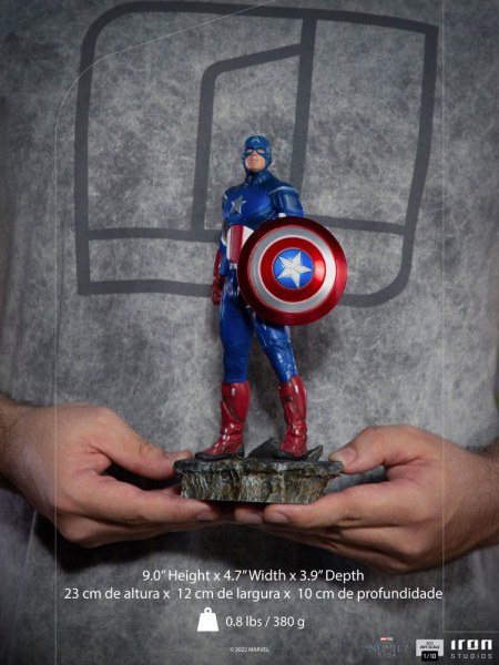 Die Infinity Saga-Statuette BDS Art Scale 1/10 Captain America Battle of NY 23 cm