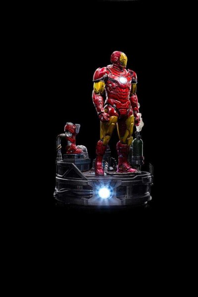 Marvel -Statuette 1/10 Art Scale Deluxe Iron Man Unleashed 23 cm - Beschädigte Verpackung