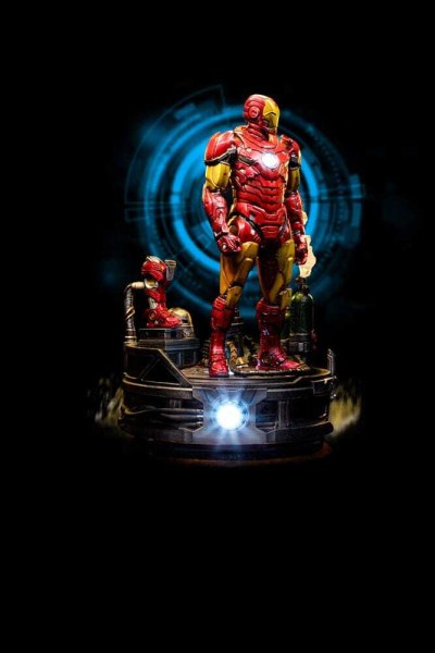 Marvel -Statuette 1/10 Art Scale Deluxe Iron Man Unleashed 23 cm - Beschädigte Verpackung