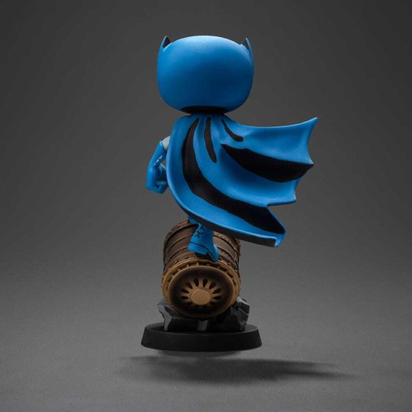 Batman-Figur Mini Co. PVC Batman auf Bat-Signal (Blaue Variante) 15 cm