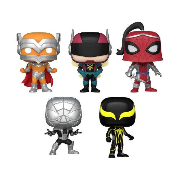 Marvel Pack 5 POP-Figuren! Vinyl Year of the Spider Special Edition 9 cm
