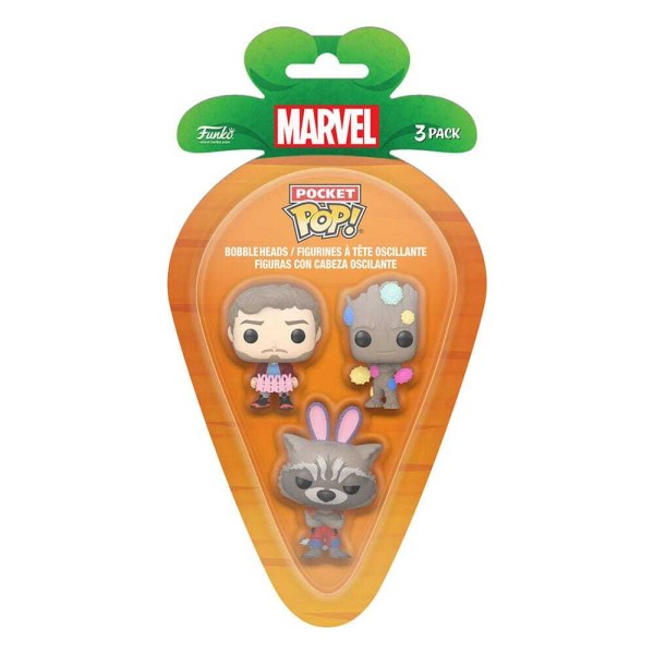Marvel Pack 3 Pocket POP Figuren! Vinyl GOTG 4 cm