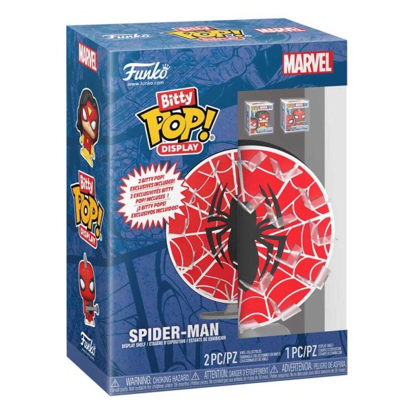 Marvel Bitty POP! Präsentationsständer mit 2 Spider-Man Web Vinylfiguren