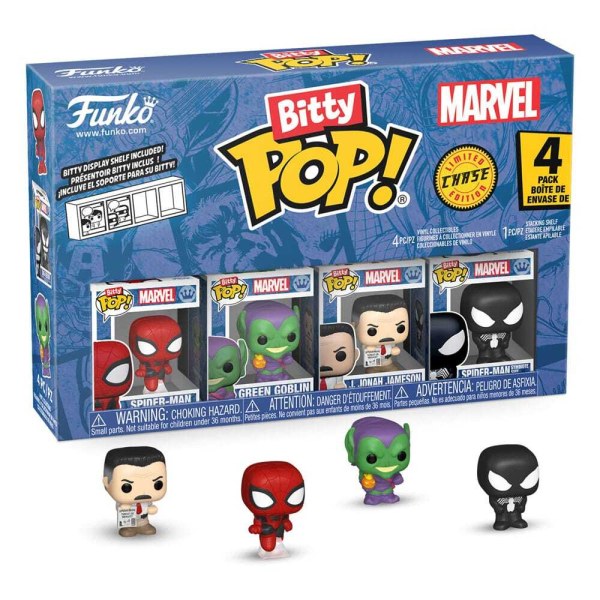 Spider-Man Pack 4 Bitty POP Figuren! Vinyl Serie 1 2 cm