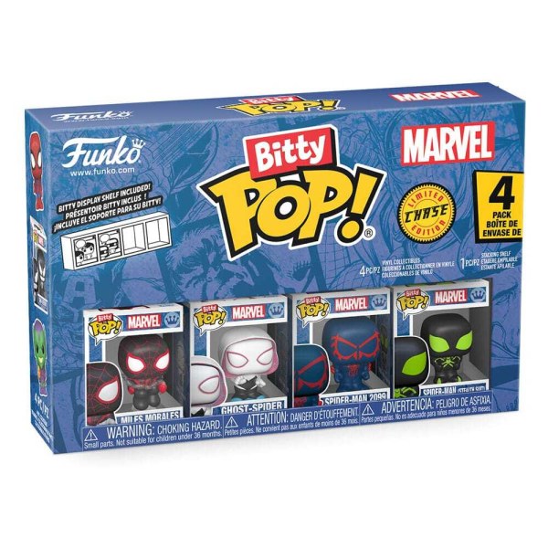 Spider-Man Pack 4 Bitty POP Figuren! Vinyl Serie 2 2 cm