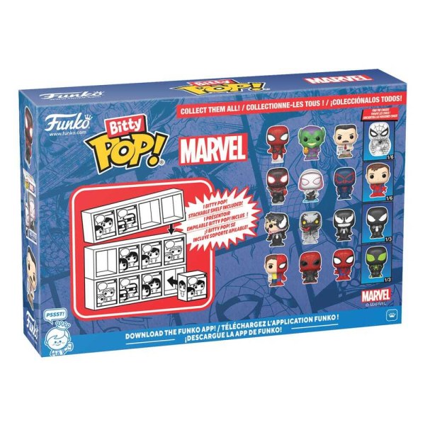 Spider-Man Pack 4 Bitty POP Figuren! Vinyl Serie 4 2 cm