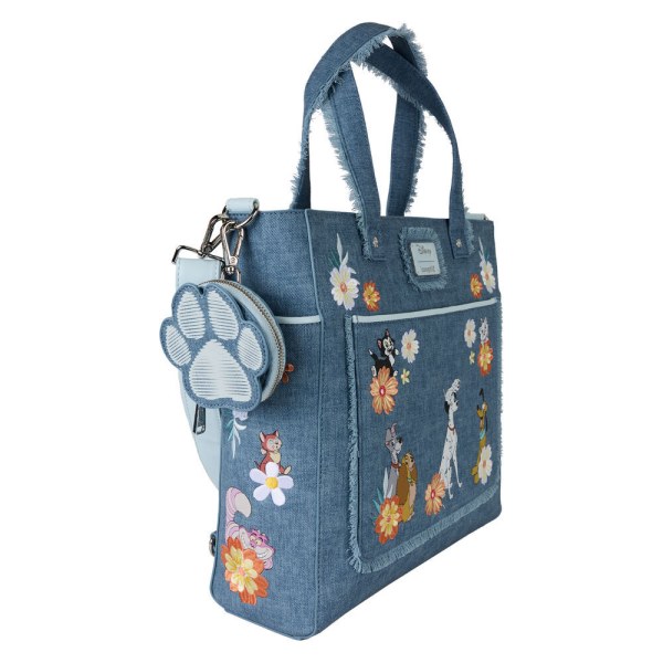 Umwandelbarer Rucksack und TRAGETASCHE mit Hunde- Katzenmotiv und Münztasche – DISNEY LOUNGEFLY