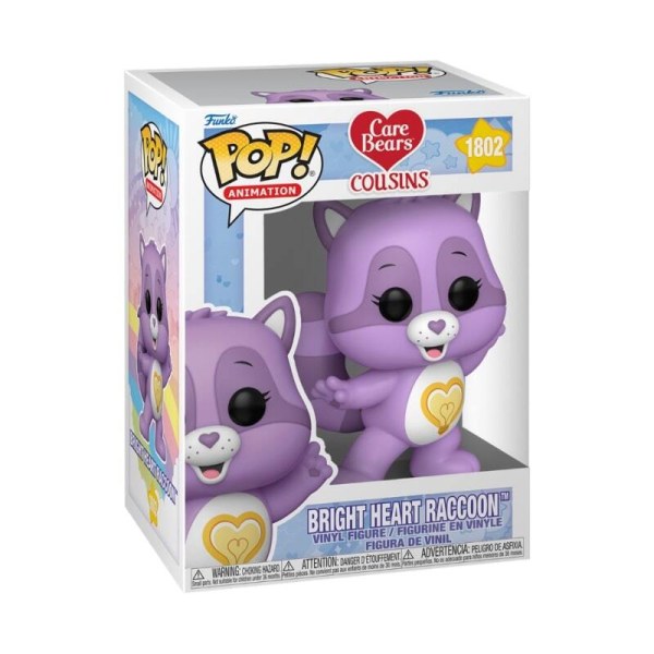 Glücksbärchis Bisounours Pop! 1802 Waschbär mit leuchtendem Herzen