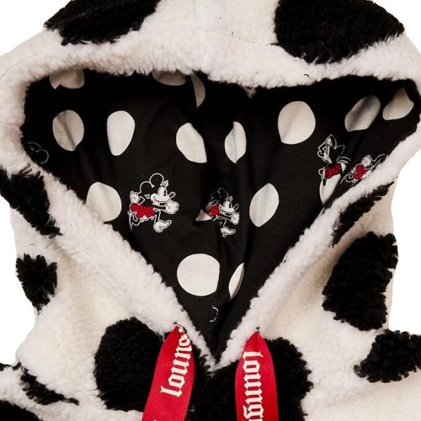 Minnie Rocks the Dots Sherpa Hoodie Größe S - DISNEY LOUNGEFLY