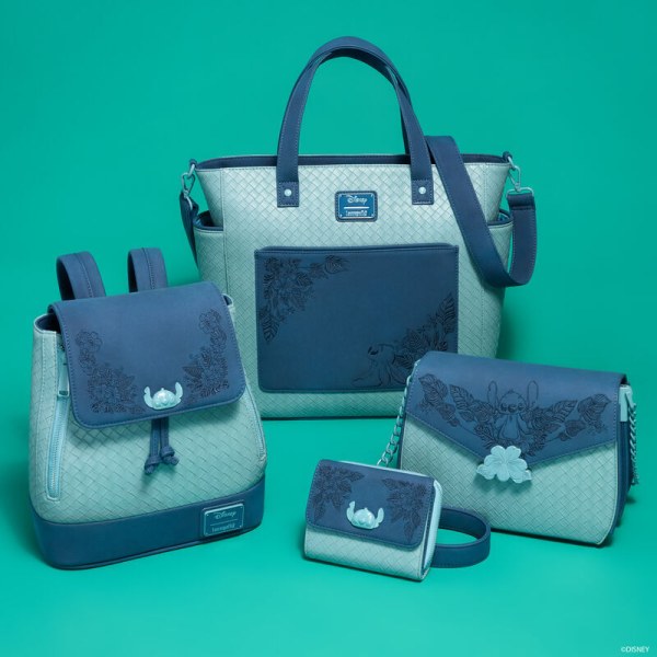 Mini-Rucksack mit Kordelzug und Blumenstickerei „ Stitch “ – DISNEY LOUNGEFLY