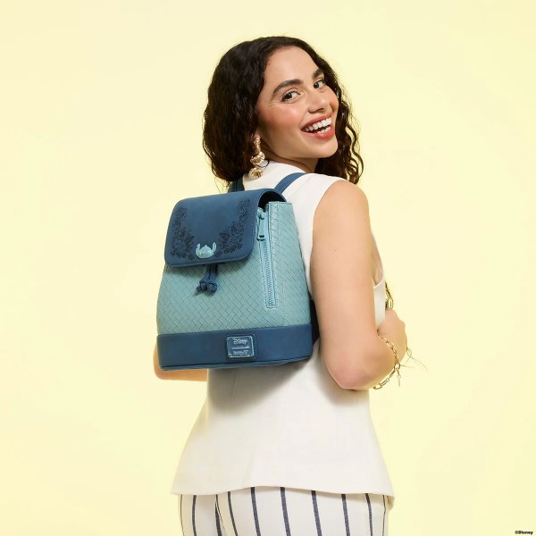 Mini-Rucksack mit Kordelzug und Blumenstickerei „ Stitch “ – DISNEY LOUNGEFLY