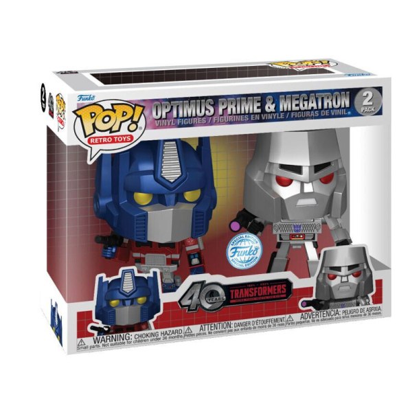 Transformers Retro Toys Pop 2er-Pack Optimus - Megatron Metallic