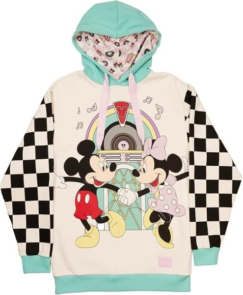 Mickey und Minnie Date Night Dinner Unisex-Kapuzenpullover - DISNEY LOUNGEFLY