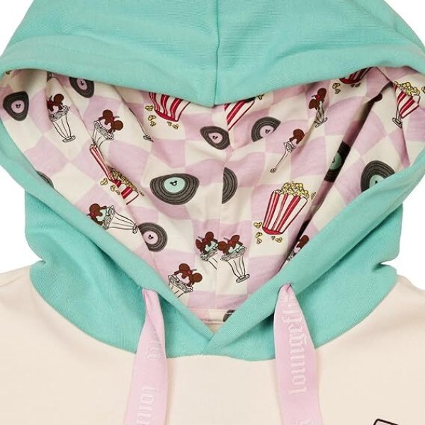 Mickey und Minnie Date Night Dinner Unisex-Kapuzenpullover - DISNEY LOUNGEFLY