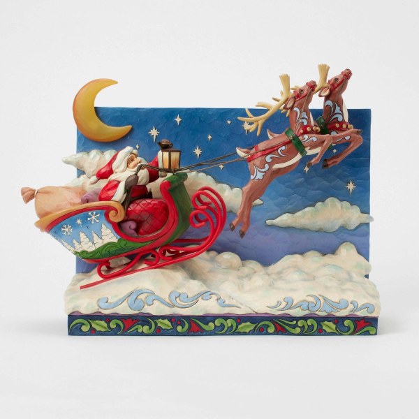 Weihnachtsmann-Schlitten mit Rentier-LED-Musical – HEARTWOOD CREEK