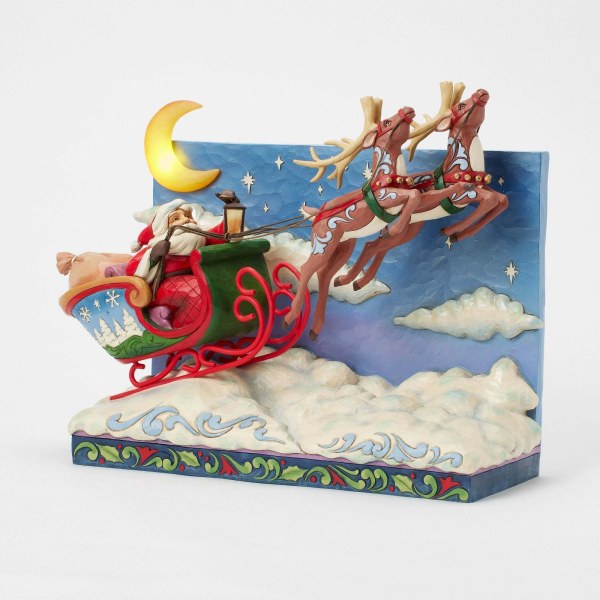 Weihnachtsmann-Schlitten mit Rentier-LED-Musical – HEARTWOOD CREEK