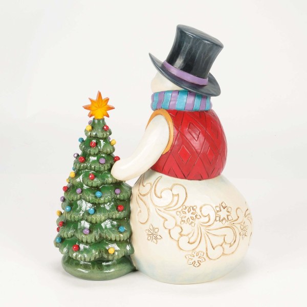 Schneemann mit Vintage-LED-Baum - HEARTWOOD CREEK