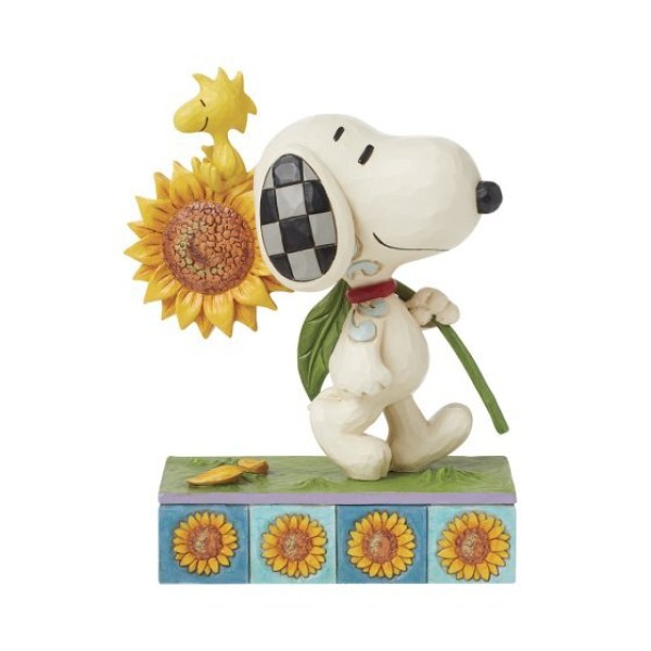 Snoopy & Woodstock mit Sonnenblumen - Peanuts
