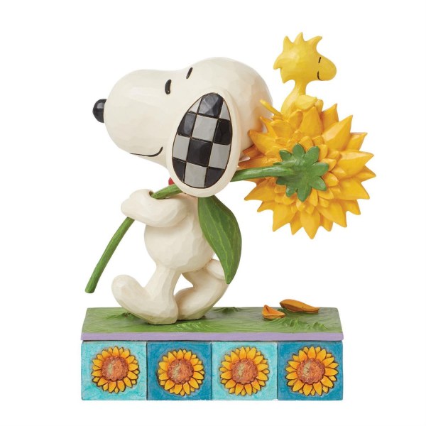 Snoopy & Woodstock mit Sonnenblumen - Peanuts