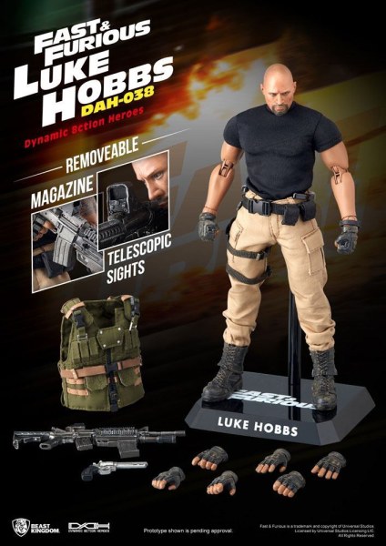 Fast & Furious Figur Dynamic Action Heroes 1/9 Luke Hobbs 21 cm