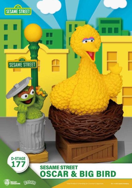 Sesamstraße D-Stage PVC-Statuette Oscar & Big Bird 12 cm