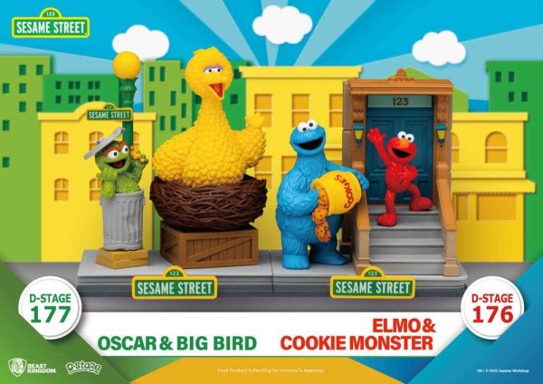 Sesamstraße D-Stage PVC-Statuette Oscar & Big Bird 12 cm