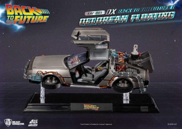 Zurück in die Zukunft Statuette Egg Attack Floating Zurück in die Zukunft II DeLorean Deluxe Version heo EU Exclusive 20 cm