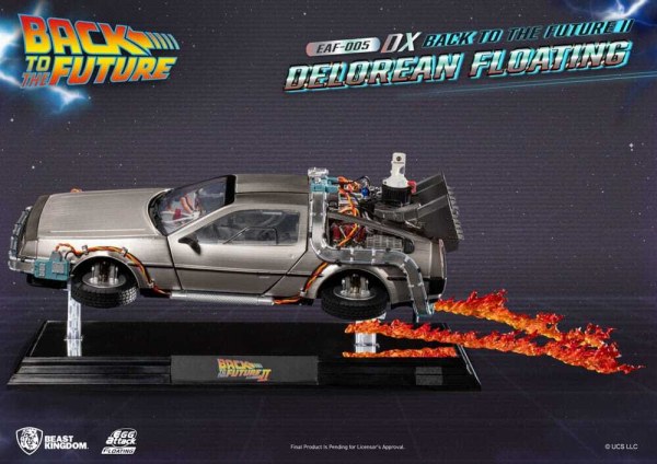 Zurück in die Zukunft Statuette Egg Attack Floating Zurück in die Zukunft II DeLorean Deluxe Version heo EU Exclusive 20 cm