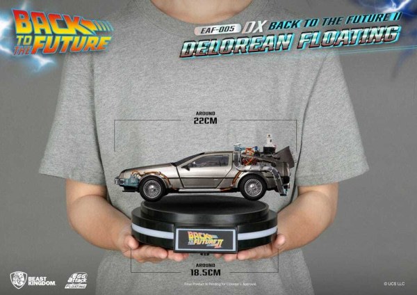 Zurück in die Zukunft Statuette Egg Attack Floating Zurück in die Zukunft II DeLorean Deluxe Version heo EU Exclusive 20 cm