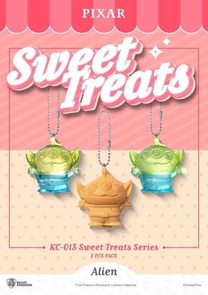Pixar Sweet Treats Serie 4 cm 3er-Pack schlüsselanhänger