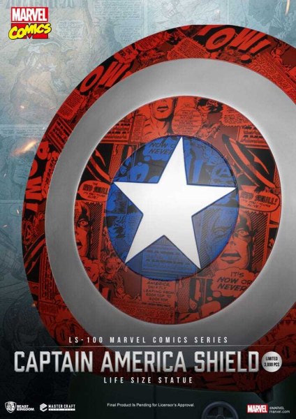 Marvel Comics PVC Captain America Schild Lebensgroße Statue 64 cm
