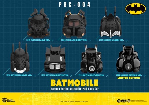 Batman Pull Back Car Series 6er-Pack Reibungsautos Blind Box