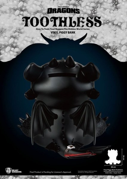 Drachen Sparschwein Piggy Vinyl Ohnezahn 30 cm