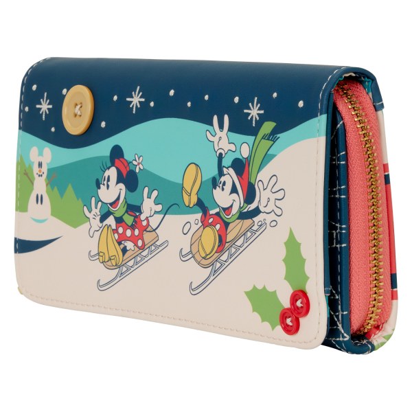 MICKEY UND MINNIE URLAUBS-GELDBÖRSE MIT KLAPPE - DISNEY LOUNGEFLY