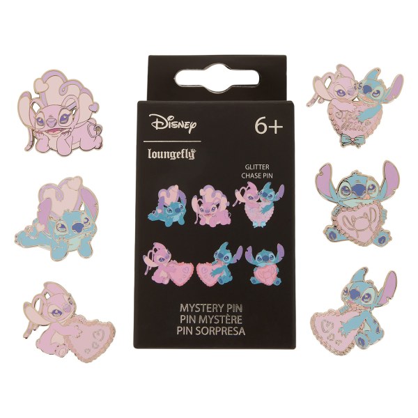 STITCH & ENGEL HEARTS MYSTERY BOX PIN - DISNEY LOUNGEFLY