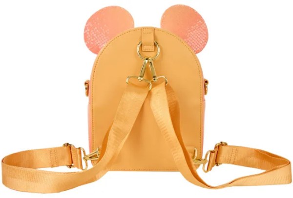 Mickey Maus Glitzer-Pailletten Mini-Rucksack und Umhängetasche zum Umklappen - DISNEY LOUNGEFLY
