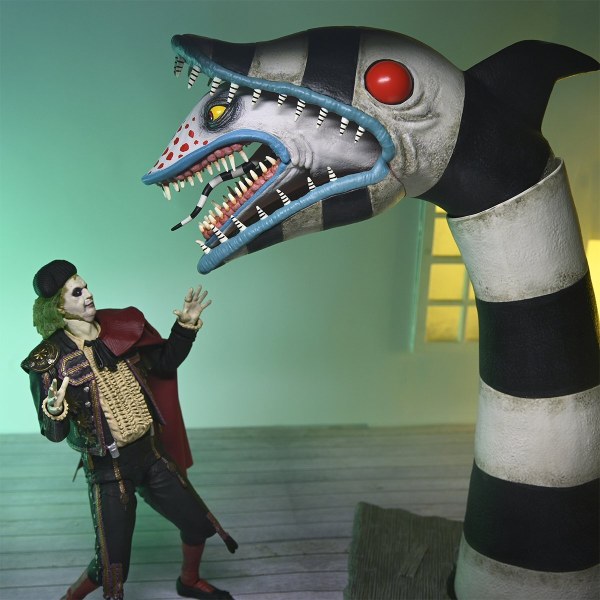 BEETLEJUICE BEETLEJUICE – 18 cm große Actionfigur – Ultimatives „MATADOR“-BEETLEJUICE- UND SANDWORM-2er-Pack
