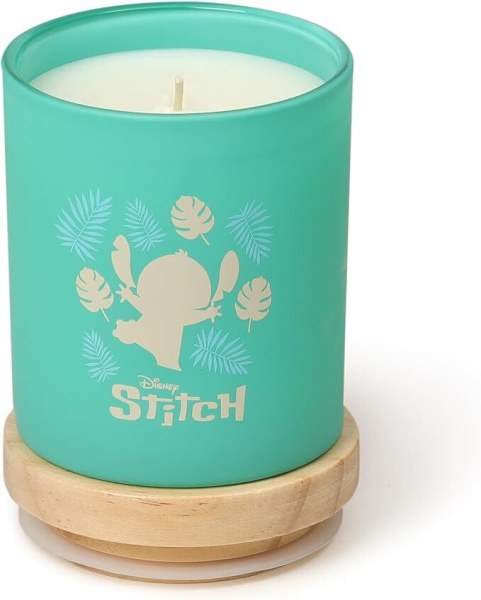 Stitch Holzkerze mit Palmenblatt und malaiischem Apfel – Disney Lilo & Stitch