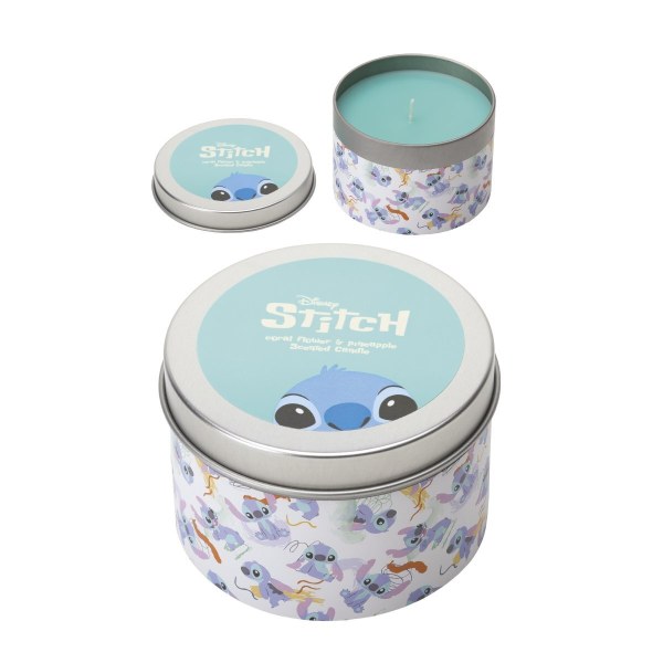 Stitch Metallkerze Korallenblume & Ananas - Disney Lilo & Stitch