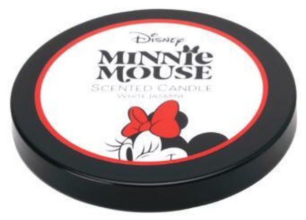 Disney-Glaskerze mit Deckel, Minnie Maus, Weißer Jasmin