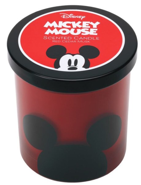 Disney-Glaskerze mit Deckel, Mickey Maus, Rotzeder-Moschus