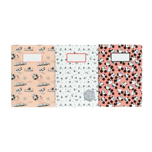 3er-Pack A5 MICKEY MAUS Notizbücher zum 100. Jubiläum - Disney