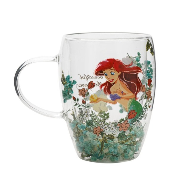 Tasse mit Ariel Blumenmuster – Disney Pastellprinzessin