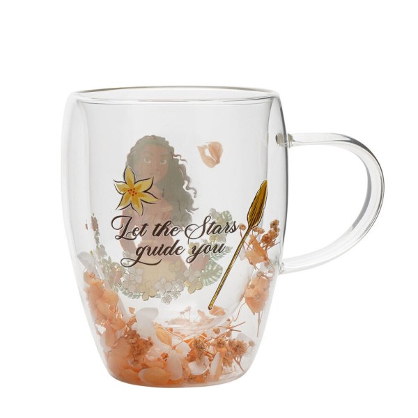 Vaiana Blumen-Dekorbecher aus Glas –tasse - Disney Pastel Princess