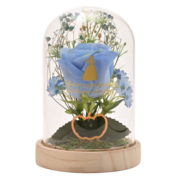 Dekorative, beleuchtete Aschenputtel -Glasglocke – Disney Pastellprinzessin