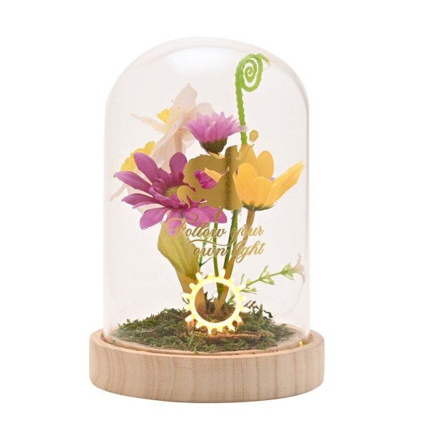 Beleuchtete, dekorative Rapunzel Glasglocke – Disney Pastel Princess