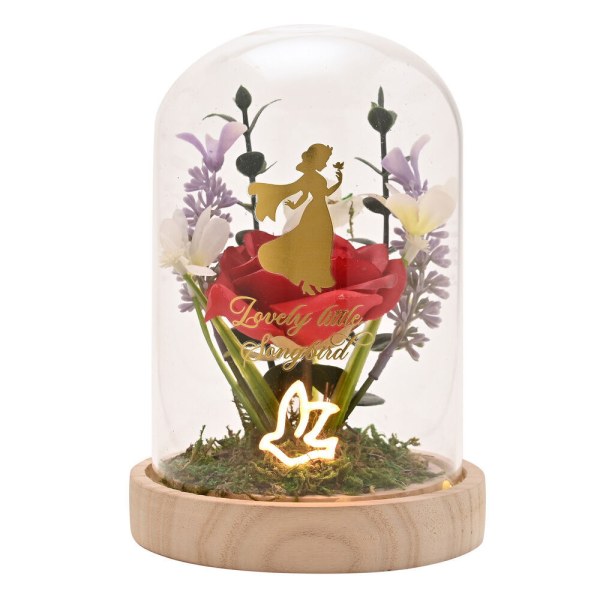 Dekorative und beleuchtete Schneewittchen -Glasglocke – Disney Pastel Princess